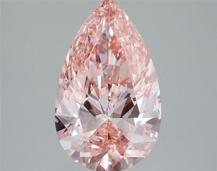 Loose Diamond - PEAR 3.03ct Fancy Vivid Pink VS2: Loose Diamond - PEAR 3.03ct Fancy Vivid Pink VS2 Source: This is a real non-mined Diamond that has been grown in a lab Shape: PEAR Carats: 3.03 Color: Fancy Vivid Pink Certification: IGI Video: