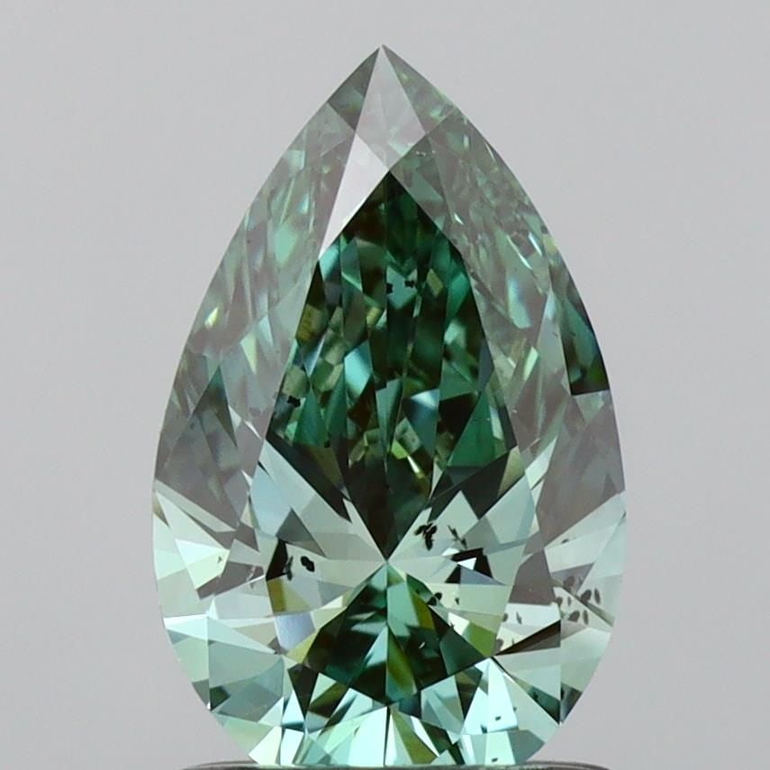Loose Diamond - PEAR 1.02ct Fancy Vivid Green SI2: Loose Diamond - PEAR 1.02ct Fancy Vivid Green SI2 Source: This is a real non-mined Diamond that has been grown in a lab Shape: PEAR Carats: 1.02 Color: Fancy Vivid Green Certification: IGI Video: