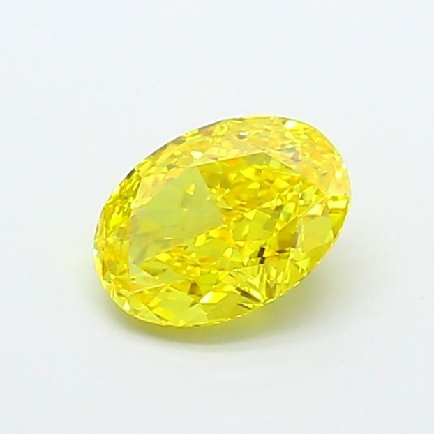 Loose Diamond - OVAL 1.39ct Fancy Vivid Yellow VVS2: Loose Diamond - OVAL 1.39ct Fancy Vivid Yellow VVS2 Source: This is a real non-mined Diamond that has been grown in a lab Shape: OVAL Carats: 1.39 Color: Fancy Vivid Yellow Certification: IGI Video: