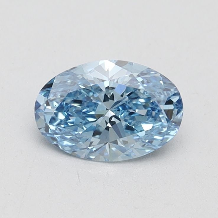Loose Diamond - OVAL 0.58ct Fancy Vivid Blue VS1: Loose Diamond - OVAL 0.58ct Fancy Vivid Blue VS1 Source: This is a real non-mined Diamond that has been grown in a lab Shape: OVAL Carats: 0.58 Color: Fancy Vivid Blue Certification: IGI Video: