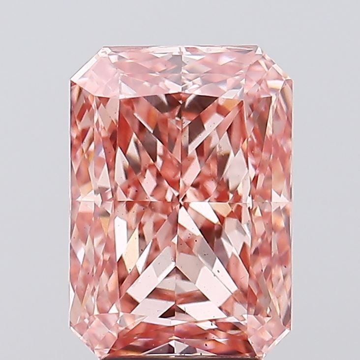 Loose Diamond - RADIANT 3.56ct Fancy Vivid Pink VS2: Loose Diamond - RADIANT 3.56ct Fancy Vivid Pink VS2 Source: This is a real non-mined Diamond that has been grown in a lab Shape: RADIANT Carats: 3.56 Color: Fancy Vivid Pink Certification: IGI Video: