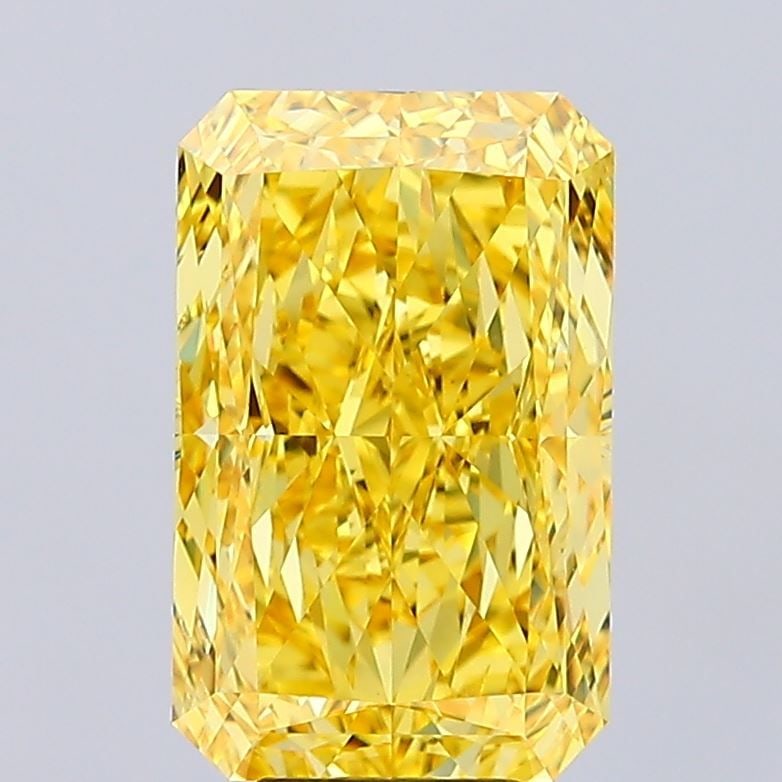 Loose Diamond - RADIANT 8.51ct Fancy Vivid Yellow VS2: Loose Diamond - RADIANT 8.51ct Fancy Vivid Yellow VS2 Source: This is a real non-mined Diamond that has been grown in a lab Shape: RADIANT Carats: 8.51 Color: Fancy Vivid Yellow Certification: IGI Vid