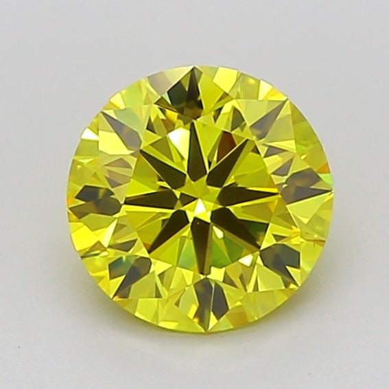 Ideal Loose Diamond - ROUND 1.08ct Fancy Vivid Yellow VS1: Ideal Loose Diamond - ROUND 1.08ct Fancy Vivid Yellow VS1 Source: This is a real non-mined Diamond that has been grown in a lab Shape: ROUND Carats: 1.08 Color: Fancy Vivid Yellow Certification: IGI V