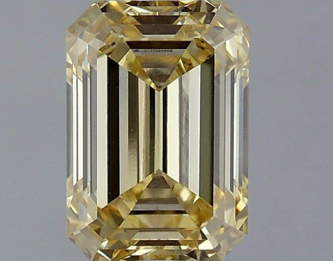 Loose Diamond - EMERALD 1.48ct Fancy Light Yellow VVS2: Loose Diamond - EMERALD 1.48ct Fancy Light Yellow VVS2 Source: This is a real non-mined Diamond that has been grown in a lab Shape: EMERALD Carats: 1.48 Color: Fancy Light Yellow Certification: IGI Vi