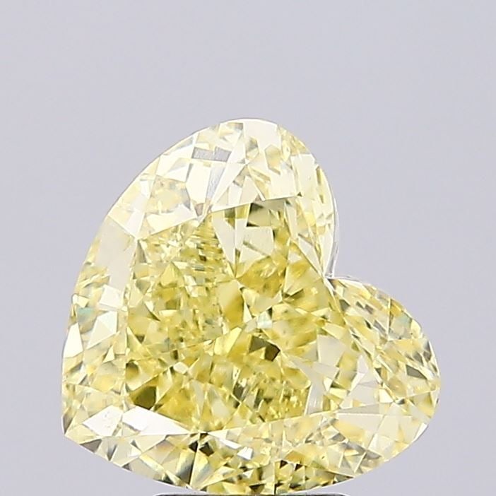 Loose Diamond - HEART 5.08ct Fancy Intense Yellow VS1: Loose Diamond - HEART 5.08ct Fancy Intense Yellow VS1 Source: This is a real non-mined Diamond that has been grown in a lab Shape: HEART Carats: 5.08 Color: Fancy Intense Yellow Certification: IGI Vid