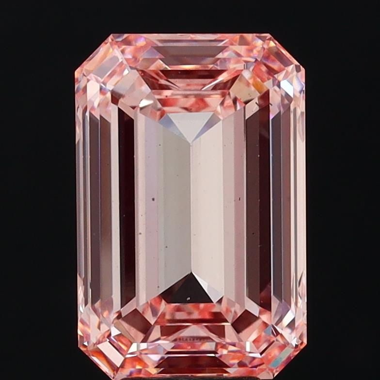 Loose Diamond - EMERALD 10.01ct Fancy Intense Pink VS2: Loose Diamond - EMERALD 10.01ct Fancy Intense Pink VS2 Source: This is a real non-mined Diamond that has been grown in a lab Shape: EMERALD Carats: 10.01 Color: Fancy Intense Pink Certification: IGI V