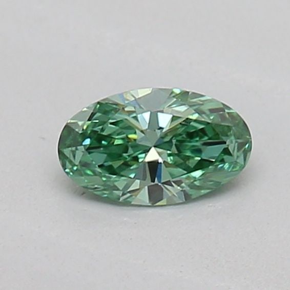 Loose Diamond - OVAL 0.16ct Fancy Vivid Green VVS2: Loose Diamond - OVAL 0.16ct Fancy Vivid Green VVS2 Source: This is a real non-mined Diamond that has been grown in a lab Shape: OVAL Carats: 0.16 Color: Fancy Vivid Green Certification: IGI Video: