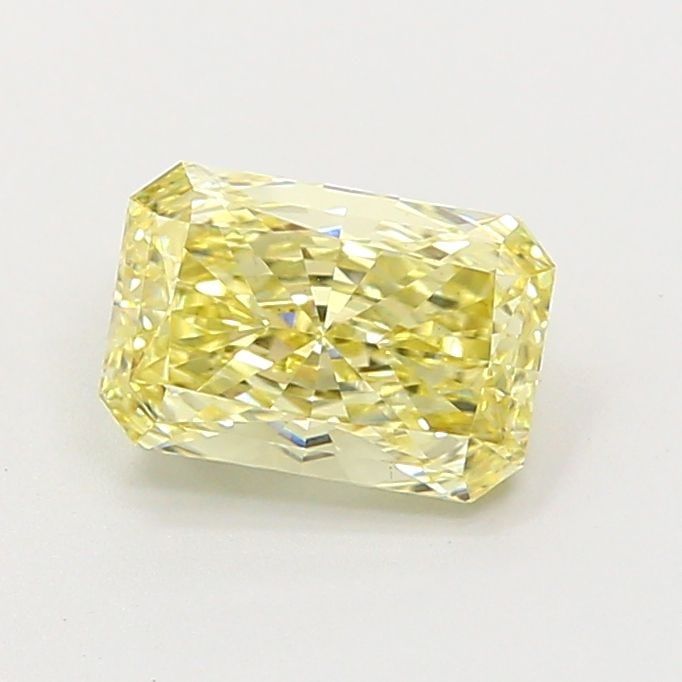 Loose Diamond - RADIANT 1.3ct Fancy Light Yellow VS1: Loose Diamond - RADIANT 1.3ct Fancy Light Yellow VS1 Source: This is a real non-mined Diamond that has been grown in a lab Shape: RADIANT Carats: 1.3 Color: Fancy Light Yellow Certification: IGI Video