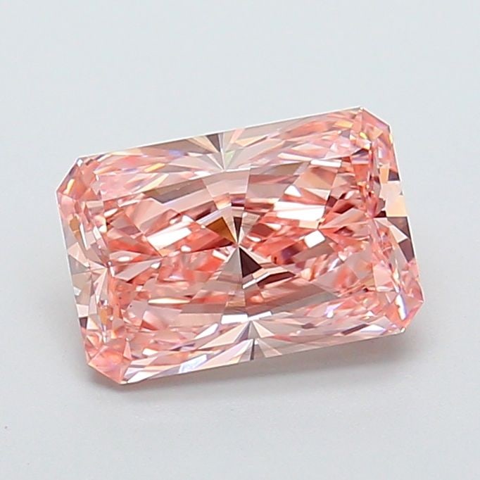 Loose Diamond - RADIANT 2.52ct Fancy Intense Pink VS2: Loose Diamond - RADIANT 2.52ct Fancy Intense Pink VS2 Source: This is a real non-mined Diamond that has been grown in a lab Shape: RADIANT Carats: 2.52 Color: Fancy Intense Pink Certification: IGI Vid