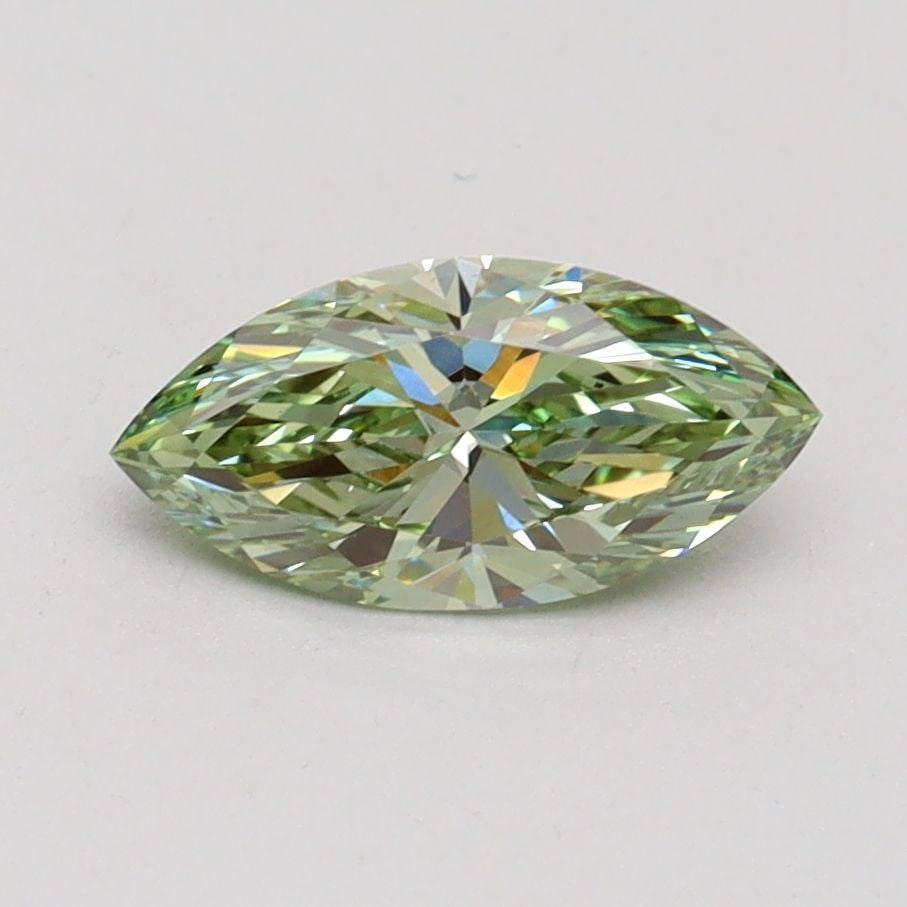 Loose Diamond - MARQUISE 0.83ct Fancy Vivid Green VS1: Loose Diamond - MARQUISE 0.83ct Fancy Vivid Green VS1 Source: This is a real non-mined Diamond that has been grown in a lab Shape: MARQUISE Carats: 0.83 Color: Fancy Vivid Green Certification: IGI
