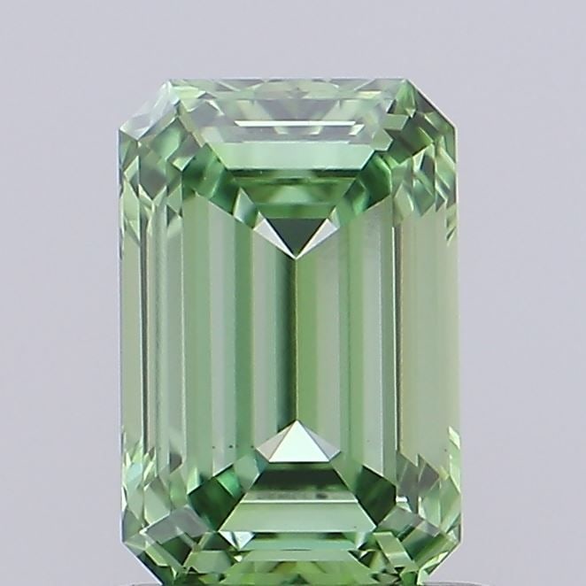 Loose Diamond - EMERALD 0.91ct Fancy Vivid Green VS1: Loose Diamond - EMERALD 0.91ct Fancy Vivid Green VS1 Source: This is a real non-mined Diamond that has been grown in a lab Shape: EMERALD Carats: 0.91 Color: Fancy Vivid Green Certification: IGI
