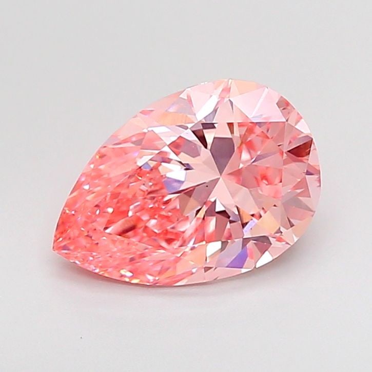 Loose Diamond - PEAR 2.03ct Fancy Vivid Pink VS2: Loose Diamond - PEAR 2.03ct Fancy Vivid Pink VS2 Source: This is a real non-mined Diamond that has been grown in a lab Shape: PEAR Carats: 2.03 Color: Fancy Vivid Pink Certification: IGI Video: