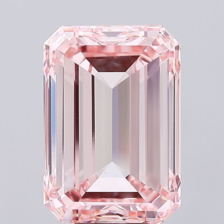 Loose Diamond - EMERALD 10.01ct Fancy Intense Pink VVS2: Loose Diamond - EMERALD 10.01ct Fancy Intense Pink VVS2 Source: This is a real non-mined Diamond that has been grown in a lab Shape: EMERALD Carats: 10.01 Color: Fancy Intense Pink Certification: IGI