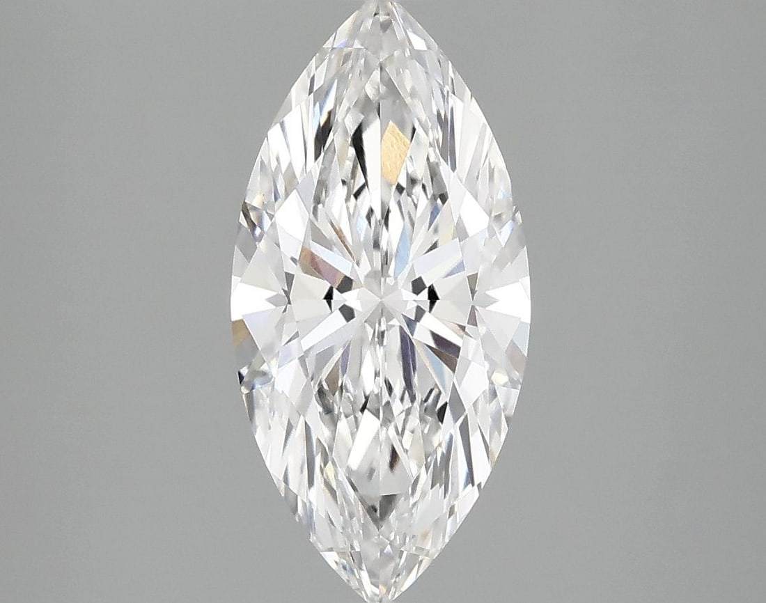 Loose Diamond - MARQUISE 2.1ct E VVS2: Loose Diamond - MARQUISE 2.1ct E VVS2 Source: This is a real non-mined Diamond that has been grown in a lab Shape: MARQUISE Carats: 2.1 Color: E Clarity: VVS2 Certification: IGI Video: