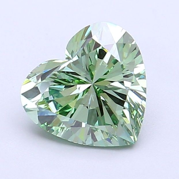 Loose Diamond - HEART 1.5ct Fancy Vivid Green VVS2: Loose Diamond - HEART 1.5ct Fancy Vivid Green VVS2 Source: This is a real non-mined Diamond that has been grown in a lab Shape: HEART Carats: 1.5 Color: Fancy Vivid Green Certification: IGI Video: