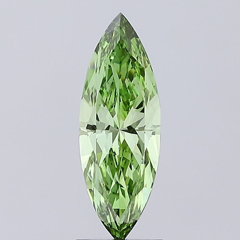 Loose Diamond - MARQUISE 1.65ct Fancy Vivid Green VS1: Loose Diamond - MARQUISE 1.65ct Fancy Vivid Green VS1 Source: This is a real non-mined Diamond that has been grown in a lab Shape: MARQUISE Carats: 1.65 Color: Fancy Vivid Green Certification: IGI Vid
