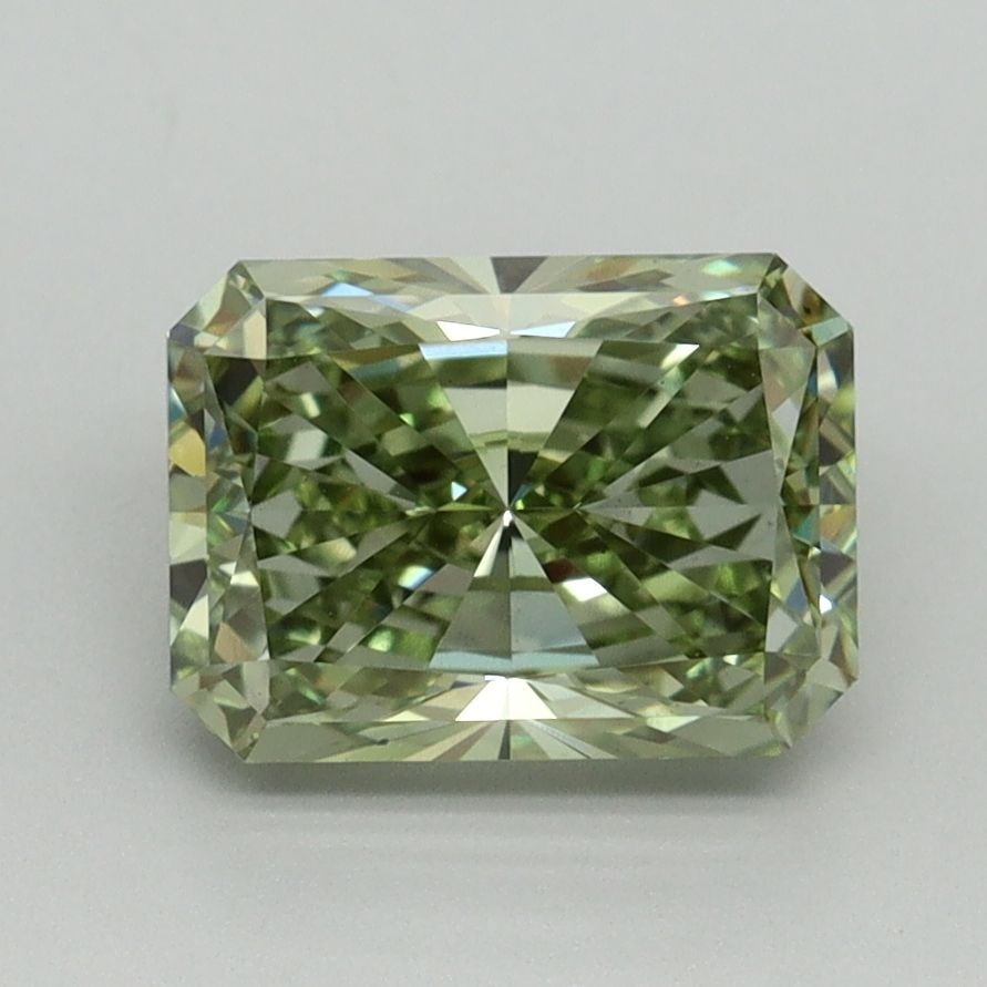 Loose Diamond - RADIANT 2.08ct Fancy Intense Green VS2: Loose Diamond - RADIANT 2.08ct Fancy Intense Green VS2 Source: This is a real non-mined Diamond that has been grown in a lab Shape: RADIANT Carats: 2.08 Color: Fancy Intense Green Certification: IGI V