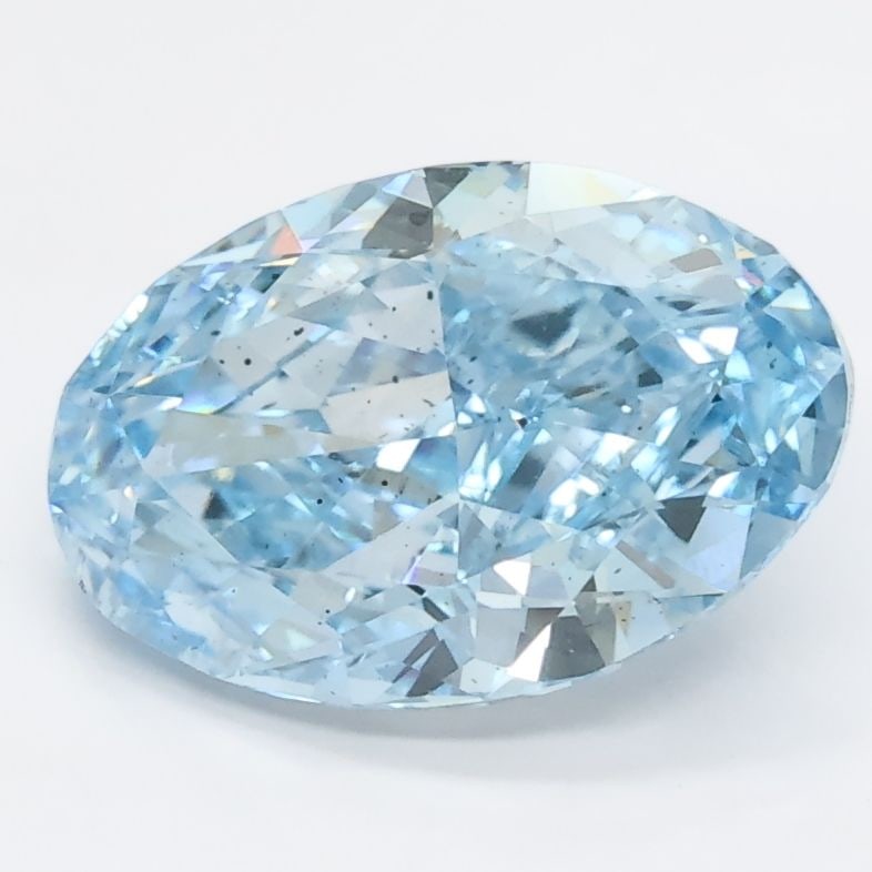 Loose Diamond - OVAL 2.1ct Blue SI1: Loose Diamond - OVAL 2.1ct Blue SI1 Source: This is a real non-mined Diamond that has been grown in a lab Shape: OVAL Carats: 2.1 Color: Blue Certification: NONE Video: