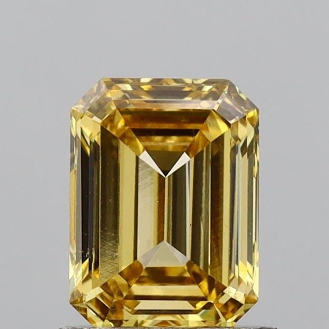 Loose Diamond - EMERALD 1.06ct Fancy Vivid Yellow VS2: Loose Diamond - EMERALD 1.06ct Fancy Vivid Yellow VS2 Source: This is a real non-mined Diamond that has been grown in a lab Shape: EMERALD Carats: 1.06 Color: Fancy Vivid Yellow Certification: NONE Vi