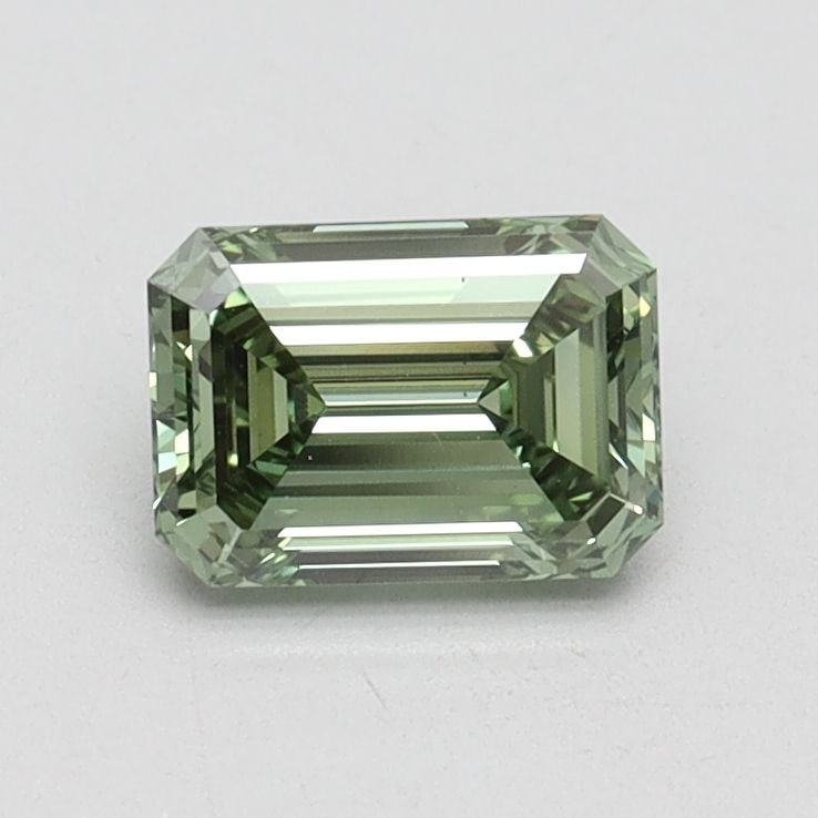 Loose Diamond - EMERALD 0.73ct Fancy Vivid Green VS1: Loose Diamond - EMERALD 0.73ct Fancy Vivid Green VS1 Source: This is a real non-mined Diamond that has been grown in a lab Shape: EMERALD Carats: 0.73 Color: Fancy Vivid Green Certification: IGI Video