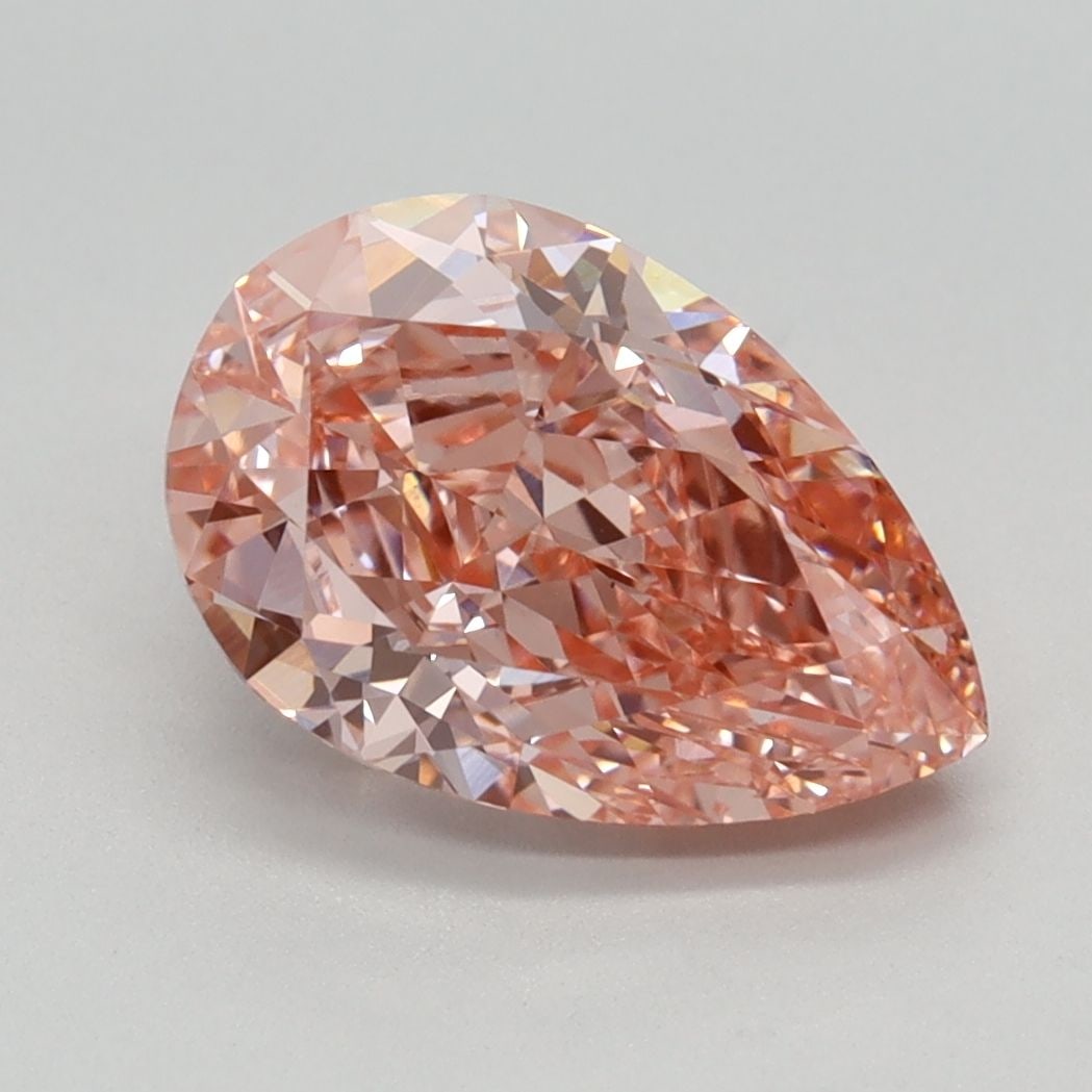 Loose Diamond - PEAR 2.35ct Fancy Vivid Pink VS1: Loose Diamond - PEAR 2.35ct Fancy Vivid Pink VS1 Source: This is a real non-mined Diamond that has been grown in a lab Shape: PEAR Carats: 2.35 Color: Fancy Vivid Pink Certification: IGI Video: