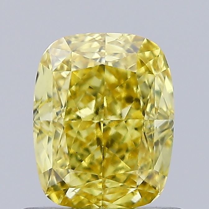 Loose Diamond - CUSHION MODIFIED 0.88ct Fancy Vivid Yellow VS1 (1 of 1)