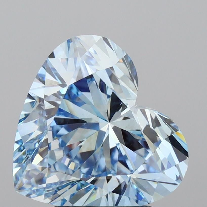 Loose Diamond - HEART 3.01ct Fancy Intense Blue VVS2: Loose Diamond - HEART 3.01ct Fancy Intense Blue VVS2 Source: This is a real non-mined Diamond that has been grown in a lab Shape: HEART Carats: 3.01 Color: Fancy Intense Blue Certification: IGI Video: