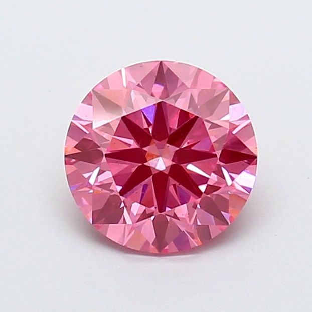 Ideal Loose Diamond - ROUND 2.09ct Fancy Vivid Pink VS2: Ideal Loose Diamond - ROUND 2.09ct Fancy Vivid Pink VS2 Source: This is a real non-mined Diamond that has been grown in a lab Shape: ROUND Carats: 2.09 Color: Fancy Vivid Pink Certification: IGI Video