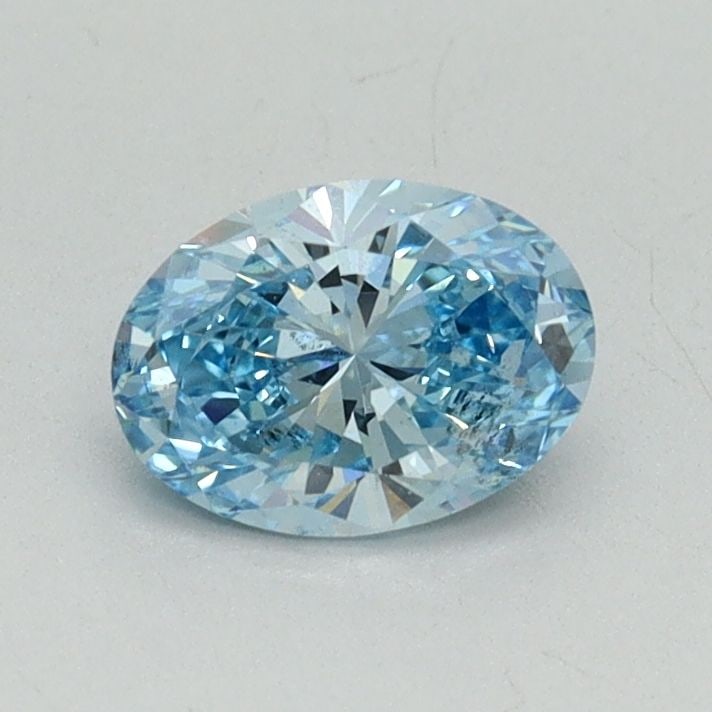 Loose Diamond - OVAL 0.61ct Fancy Vivid Blue SI1: Loose Diamond - OVAL 0.61ct Fancy Vivid Blue SI1 Source: This is a real non-mined Diamond that has been grown in a lab Shape: OVAL Carats: 0.61 Color: Fancy Vivid Blue Certification: IGI Video:
