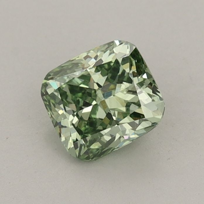 Loose Diamond - CUSHION MODIFIED 0.69ct Fancy Vivid Green VVS2: Loose Diamond - CUSHION MODIFIED 0.69ct Fancy Vivid Green VVS2 Source: This is a real non-mined Diamond that has been grown in a lab Shape: CUSHION MODIFIED Carats: 0.69 Color: Fancy Vivid Green Certi