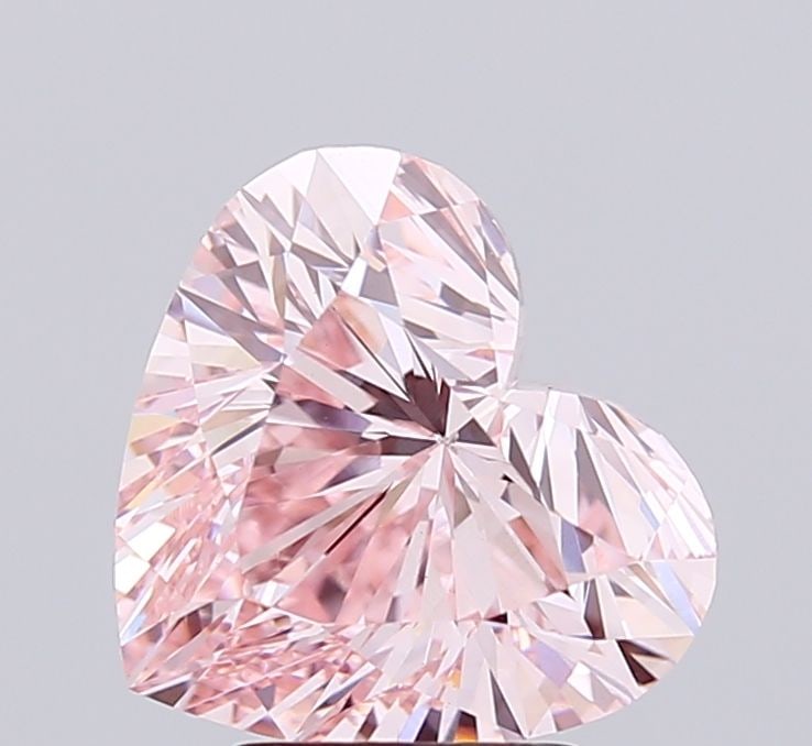 Loose Diamond - HEART 3.17ct Fancy Intense Pink VS1: Loose Diamond - HEART 3.17ct Fancy Intense Pink VS1 Source: This is a real non-mined Diamond that has been grown in a lab Shape: HEART Carats: 3.17 Color: Fancy Intense Pink Certification: IGI Video: