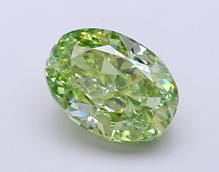 Loose Diamond - OVAL 1.51ct Fancy Vivid Green VVS2: Loose Diamond - OVAL 1.51ct Fancy Vivid Green VVS2 Source: This is a real non-mined Diamond that has been grown in a lab Shape: OVAL Carats: 1.51 Color: Fancy Vivid Green Certification: IGI Video: