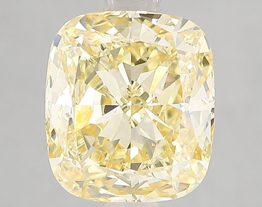 Loose Diamond - CUSHION MODIFIED 3.0ct Fancy Intense Yellow VS1: Loose Diamond - CUSHION MODIFIED 3.0ct Fancy Intense Yellow VS1 Source: This is a real non-mined Diamond that has been grown in a lab Shape: CUSHION MODIFIED Carats: 3.0 Color: Fancy Intense Yellow Ce