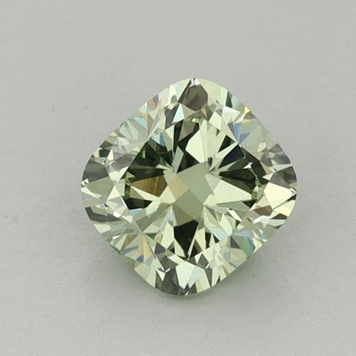 Loose Diamond - CUSHION BRILLIANT 0.73ct Fancy Vivid Green VS1: Loose Diamond - CUSHION BRILLIANT 0.73ct Fancy Vivid Green VS1 Source: This is a real non-mined Diamond that has been grown in a lab Shape: CUSHION BRILLIANT Carats: 0.73 Color: Fancy Vivid Green Cert