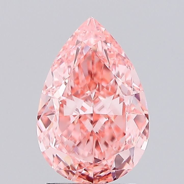 Loose Diamond - PEAR 2.57ct Fancy Vivid Pink VS1: Loose Diamond - PEAR 2.57ct Fancy Vivid Pink VS1 Source: This is a real non-mined Diamond that has been grown in a lab Shape: PEAR Carats: 2.57 Color: Fancy Vivid Pink Certification: IGI Video: