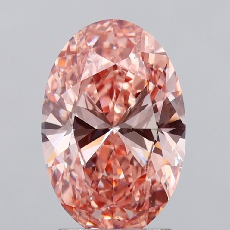 Loose Diamond - OVAL 2.58ct Fancy Intense Brownish Pink VS1: Loose Diamond - OVAL 2.58ct Fancy Intense Brownish Pink VS1 Source: This is a real non-mined Diamond that has been grown in a lab Shape: OVAL Carats: 2.58 Color: Fancy Intense Brownish Pink Certificat