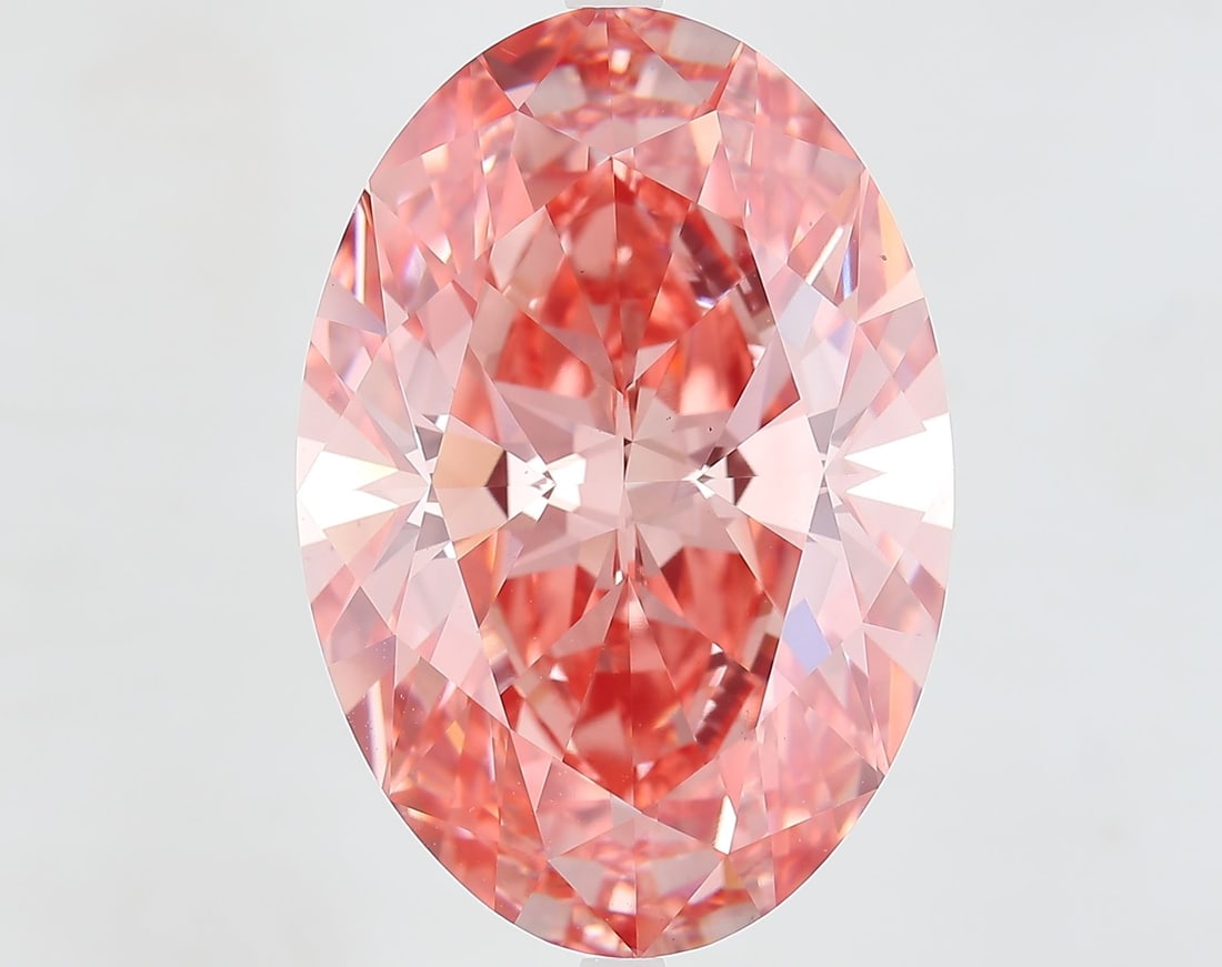 Loose Diamond - OVAL 17.02ct Fancy Vivid Pink VS1: Loose Diamond - OVAL 17.02ct Fancy Vivid Pink VS1 Source: This is a real non-mined Diamond that has been grown in a lab Shape: OVAL Carats: 17.02 Color: Fancy Vivid Pink Certification: IGI Video: