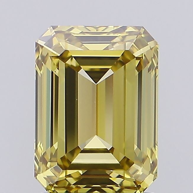 Loose Diamond - EMERALD 2.02ct Fancy Intense Yellow VS1: Loose Diamond - EMERALD 2.02ct Fancy Intense Yellow VS1 Source: This is a real non-mined Diamond that has been grown in a lab Shape: EMERALD Carats: 2.02 Color: Fancy Intense Yellow Certification: IGI