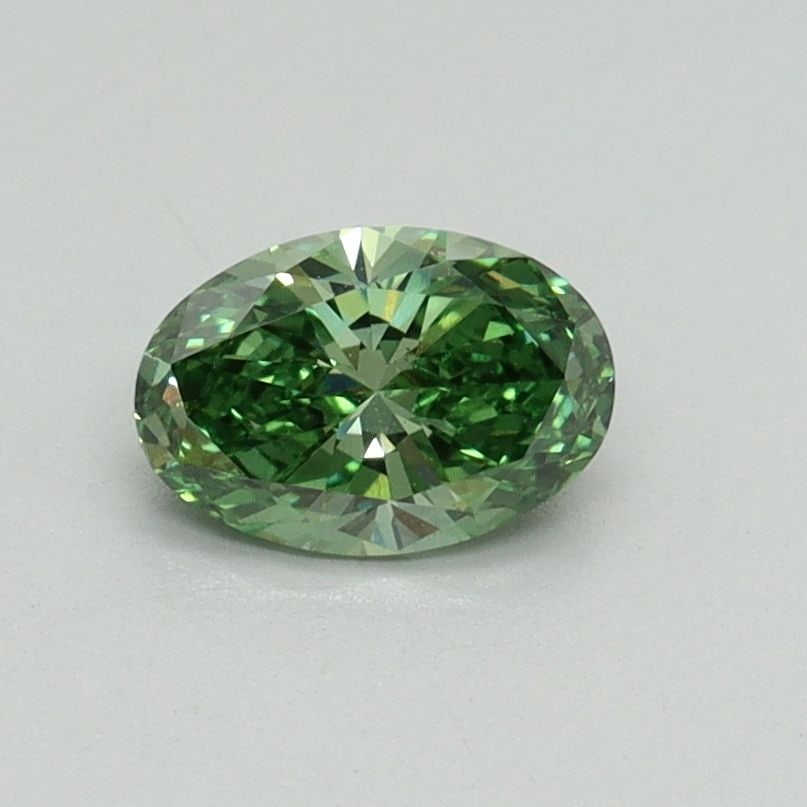 Loose Diamond - OVAL 0.54ct Fancy Vivid Green VS1: Loose Diamond - OVAL 0.54ct Fancy Vivid Green VS1 Source: This is a real non-mined Diamond that has been grown in a lab Shape: OVAL Carats: 0.54 Color: Fancy Vivid Green Certification: IGI Video: