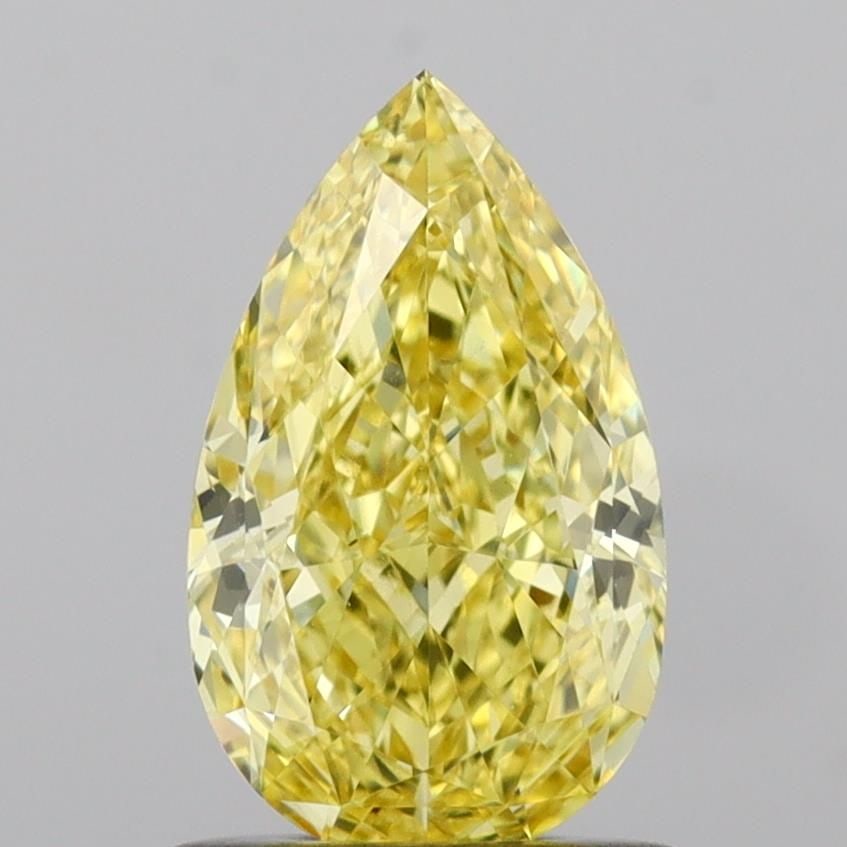 Loose Diamond - PEAR 1.09ct Fancy Intense Yellow VS1: Loose Diamond - PEAR 1.09ct Fancy Intense Yellow VS1 Source: This is a real non-mined Diamond that has been grown in a lab Shape: PEAR Carats: 1.09 Color: Fancy Intense Yellow Certification: IGI Video