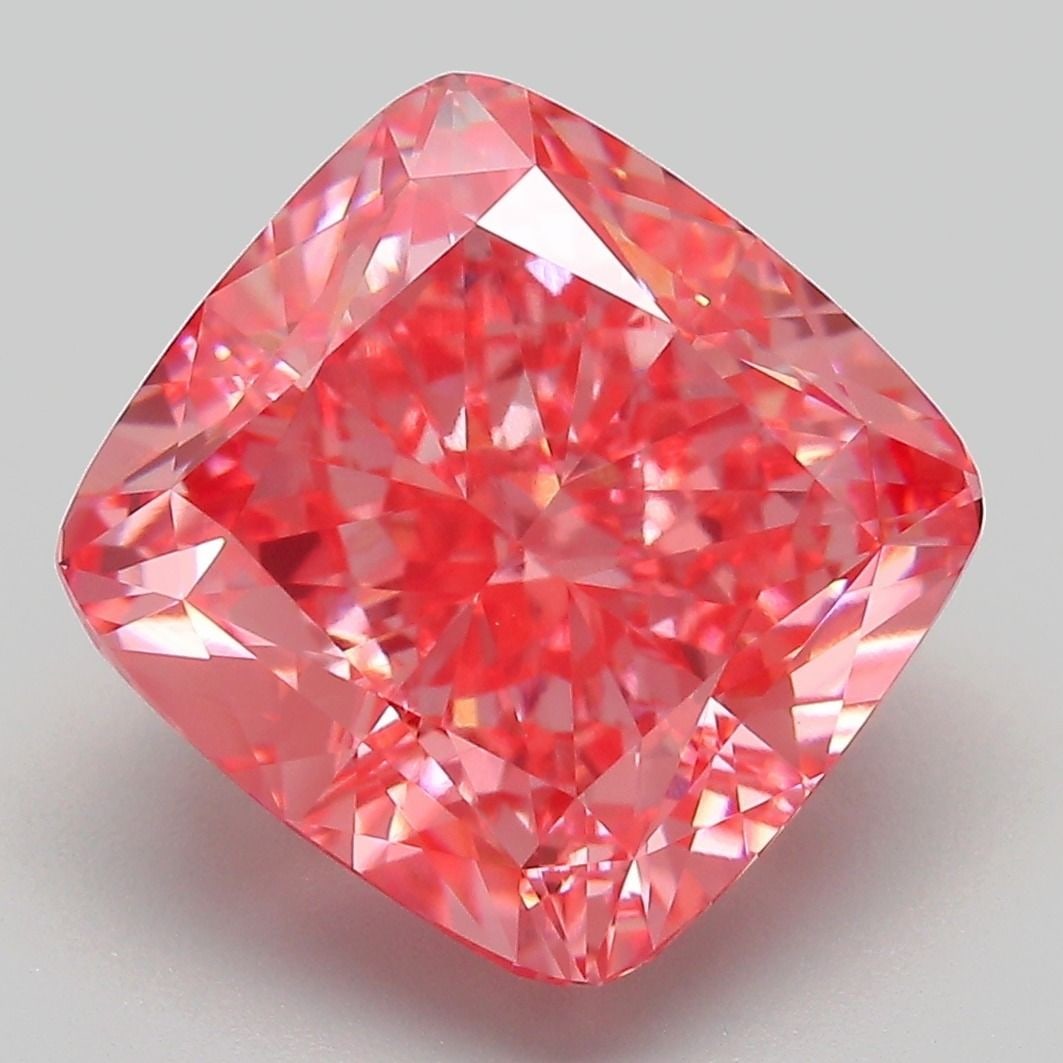 Loose Diamond - CUSHION MODIFIED 7.21ct Fancy Vivid Pink VVS2: Loose Diamond - CUSHION MODIFIED 7.21ct Fancy Vivid Pink VVS2 Source: This is a real non-mined Diamond that has been grown in a lab Shape: CUSHION MODIFIED Carats: 7.21 Color: Fancy Vivid Pink Certifi