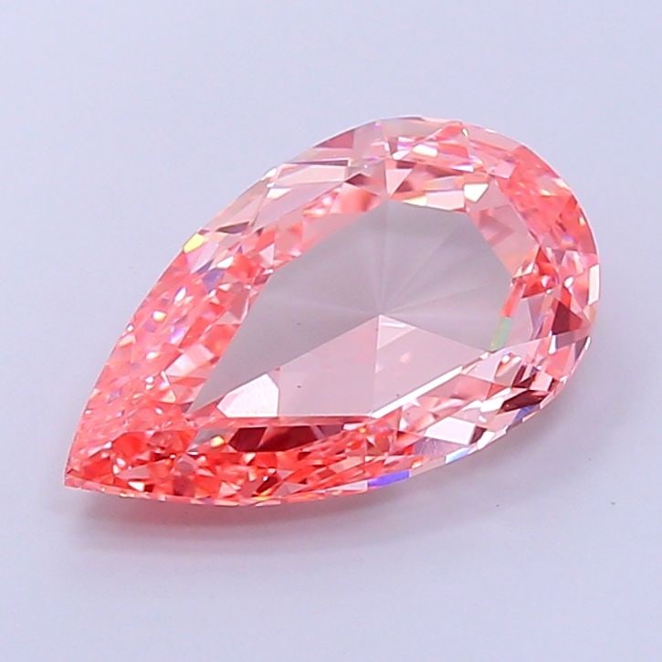Loose Diamond - PEAR 6.64ct Fancy Vivid Pink VS1: Loose Diamond - PEAR 6.64ct Fancy Vivid Pink VS1 Source: This is a real non-mined Diamond that has been grown in a lab Shape: PEAR Carats: 6.64 Color: Fancy Vivid Pink Certification: IGI Video: