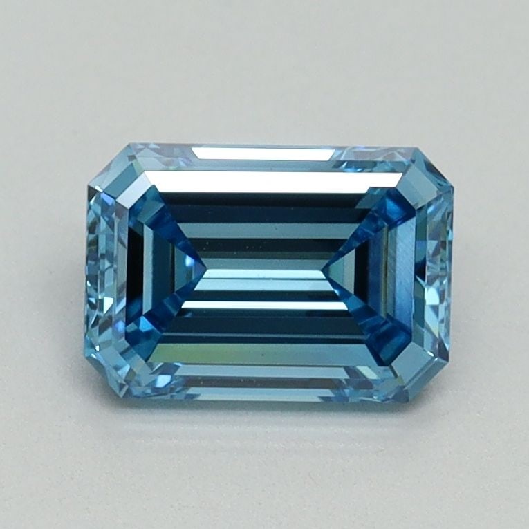 Loose Diamond - EMERALD 1.04ct Fancy Vivid Blue VS2: Loose Diamond - EMERALD 1.04ct Fancy Vivid Blue VS2 Source: This is a real non-mined Diamond that has been grown in a lab Shape: EMERALD Carats: 1.04 Color: Fancy Vivid Blue Certification: IGI Video: