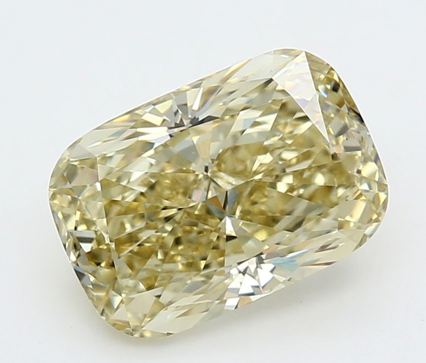 Loose Diamond - CUSHION MODIFIED 4.03ct Fancy Yellow VVS2: Loose Diamond - CUSHION MODIFIED 4.03ct Fancy Yellow VVS2 Source: This is a real non-mined Diamond that has been grown in a lab Shape: CUSHION MODIFIED Carats: 4.03 Color: Fancy Yellow Certification:
