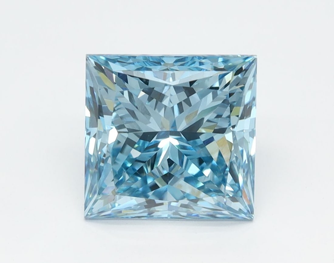 Loose Diamond - PRINCESS 2.07ct Fancy Vivid Blue VVS2 (1 of 1)