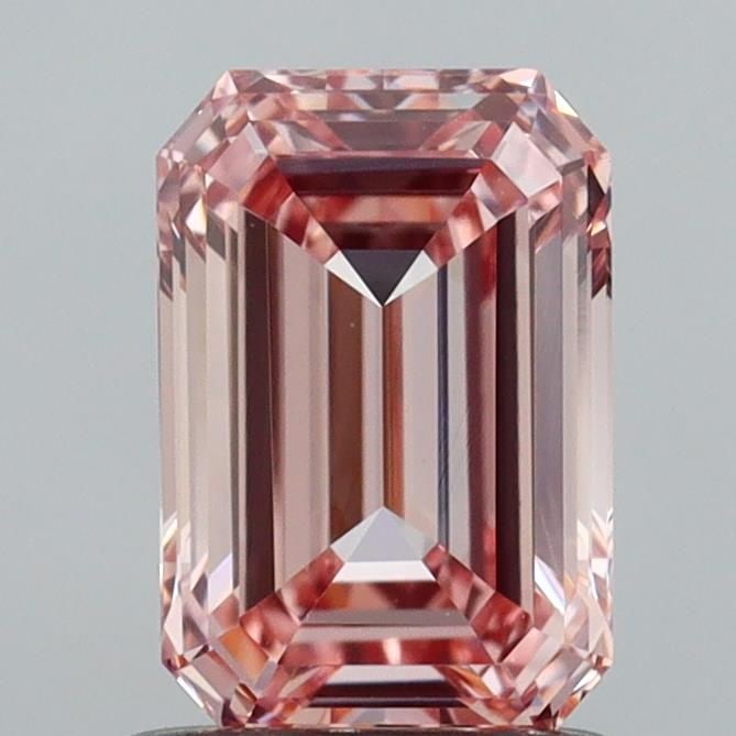 Loose Diamond - EMERALD 1.13ct Fancy Pink VS1: Loose Diamond - EMERALD 1.13ct Fancy Pink VS1 Source: This is a real non-mined Diamond that has been grown in a lab Shape: EMERALD Carats: 1.13 Color: Fancy Pink Certification: IGI Video: