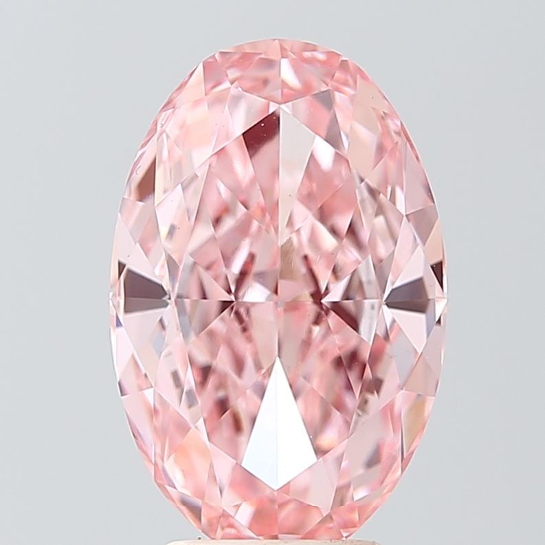 Loose Diamond - OVAL 4.7ct Fancy Vivid Pink VS1: Loose Diamond - OVAL 4.7ct Fancy Vivid Pink VS1 Source: This is a real non-mined Diamond that has been grown in a lab Shape: OVAL Carats: 4.7 Color: Fancy Vivid Pink Certification: IGI Video: