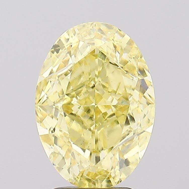 Loose Diamond - OVAL 4.11ct Fancy Intense Yellow VS1: Loose Diamond - OVAL 4.11ct Fancy Intense Yellow VS1 Source: This is a real non-mined Diamond that has been grown in a lab Shape: OVAL Carats: 4.11 Color: Fancy Intense Yellow Certification: IGI Video