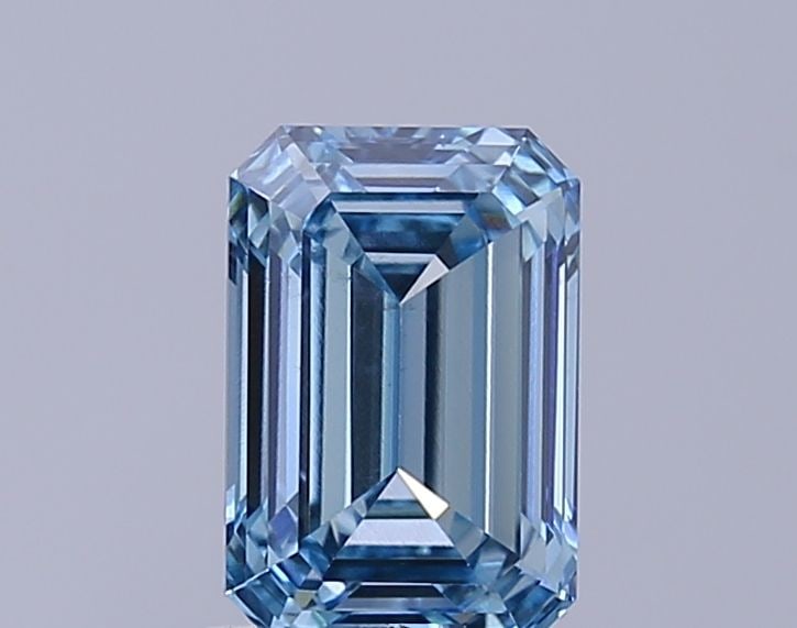 Loose Diamond - EMERALD 1.32ct Fancy Vivid Blue VVS2: Loose Diamond - EMERALD 1.32ct Fancy Vivid Blue VVS2 Source: This is a real non-mined Diamond that has been grown in a lab Shape: EMERALD Carats: 1.32 Color: Fancy Vivid Blue Certification: NONE Video