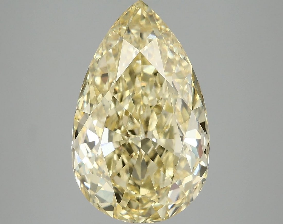 Loose Diamond - PEAR 5.07ct Fancy Vivid Yellow VS2: Loose Diamond - PEAR 5.07ct Fancy Vivid Yellow VS2 Source: This is a real non-mined Diamond that has been grown in a lab Shape: PEAR Carats: 5.07 Color: Fancy Vivid Yellow Certification: IGI Video: